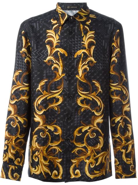 chemise versace homme maroc|Chemises de luxe homme .